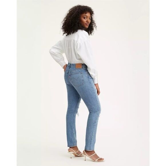 Levi’s 501 Skinny in Nice As Pie Medium Wash Size 25 - Picture 3 of 8